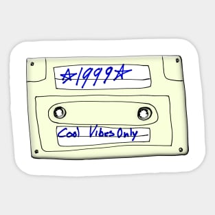 1999 Cassette Tape Sticker